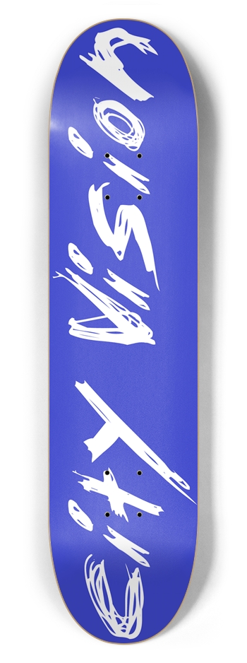 Blue and White Name 7.62 7-5/8 Skateboard Deck