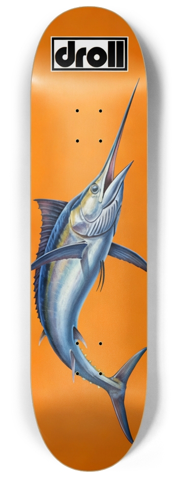 marlin orange 8-1/4 Skateboard Deck