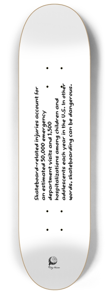 Dangerous White 8.25 8-1/4 Skateboard Deck