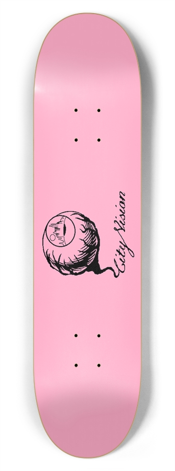 Pink and Black Logo 7.75 7-3/4 Skateboard Deck