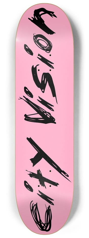 Pink and Black Name 8.25 8-1/4 Skateboard Deck
