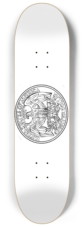 Coin Deck 8.25 8-1/4 Skateboard Deck