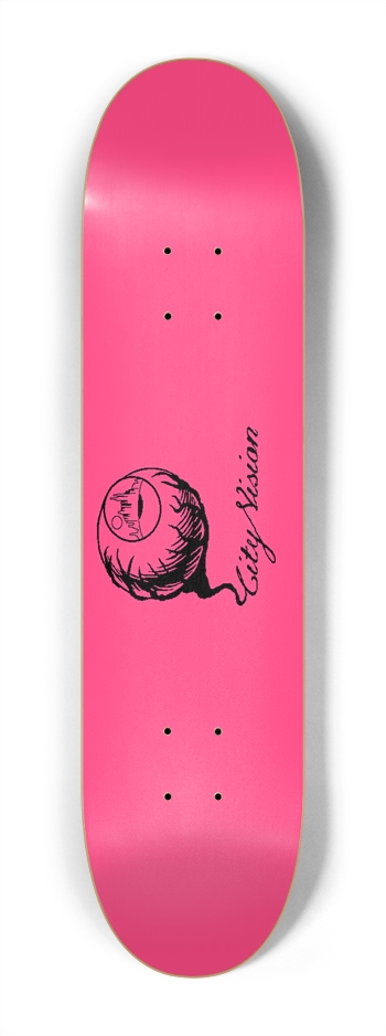 Hot Pink and Black Logo Mini 7.25