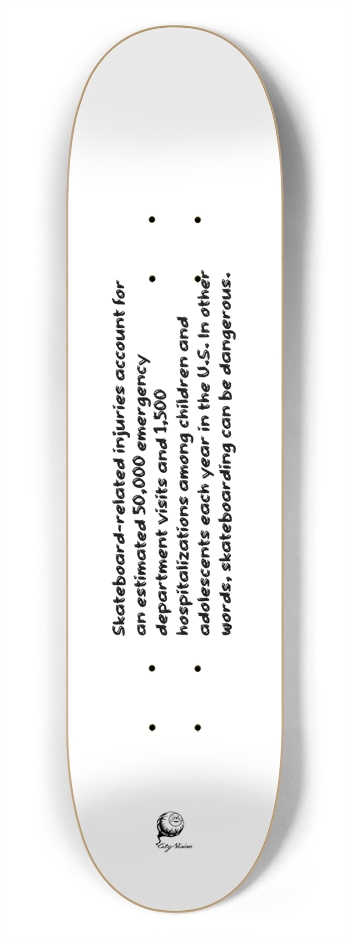 Dangerous White 7.75 7-3/4 Skateboard Deck