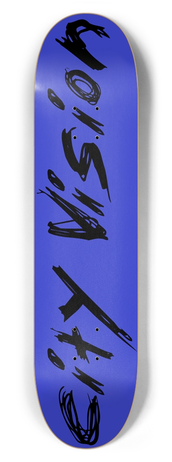 Blue and Black Name 7.62 7-5/8 Skateboard Deck