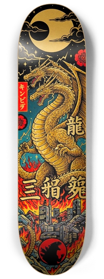 BIGGIE X JAPAN X KING GHIDORAH DECK 01 8-1/4 Skateboard Deck
