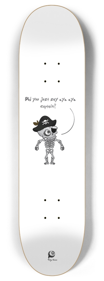 Eye Eye Captain White 8.00 8 Inch Skateboard Deck