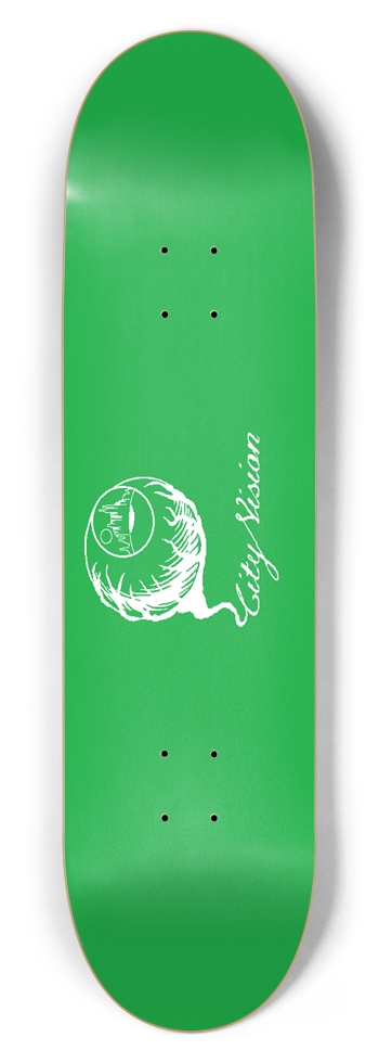 Green and White Logo 8.50 8-1/2 Skateboard Deck