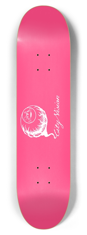 Hot Pink and White Logo 7.87 7-7/8 Skateboard Deck