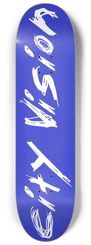 Blue and White Name 8.25 8-1/4 Skateboard Deck