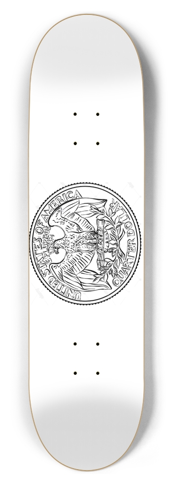 Coin Deck 8.50 8-1/2 Skateboard Deck