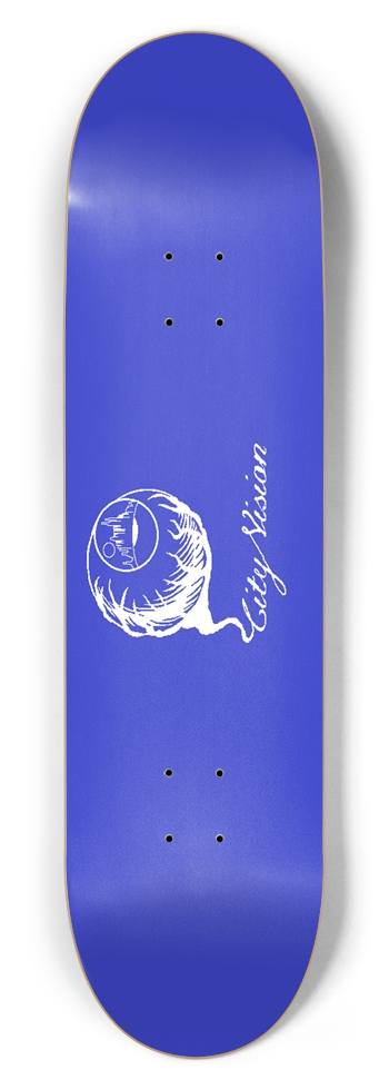 Blue and White Logo 8.50 8-1/2 Skateboard Deck