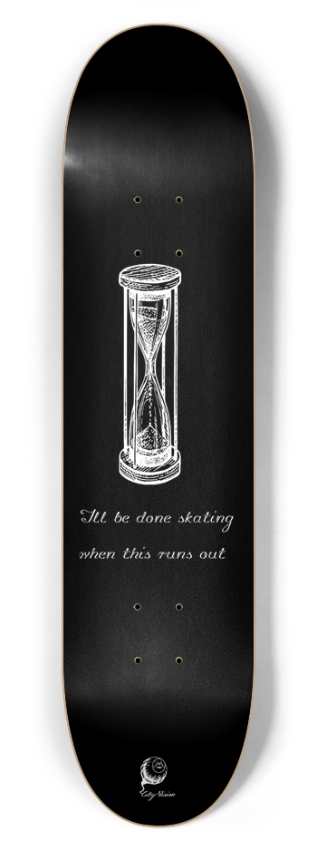 Hour Glass Black 7.62 7-5/8 Skateboard Deck