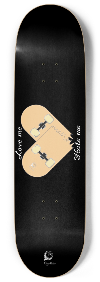 Love Hate Black 9.00 9 Inch Skateboard