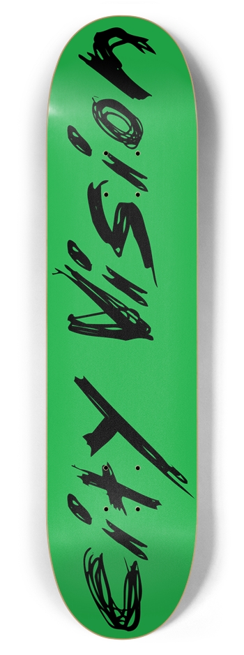 Green and Black Name 7.87 7-7/8 Skateboard Deck