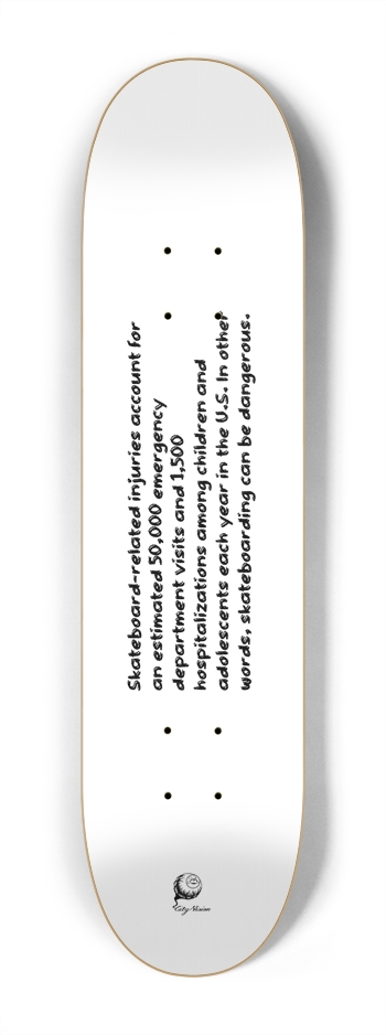 Dangerous White Mini 7.25 7-1/4 Mini/Kid Skateboard