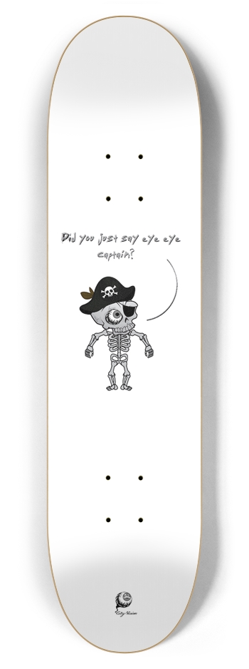 Eye Eye Captain White 7.87 7-7/8 Skateboard Deck
