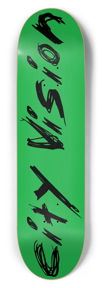 Green and Black Name 8.50 8-1/2 Skateboard Deck