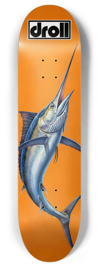 marlin orange 8 Inch Skateboard Deck