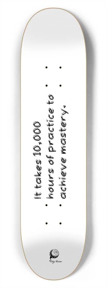 Mastery White 7.75 7-3/4 Skateboard Deck