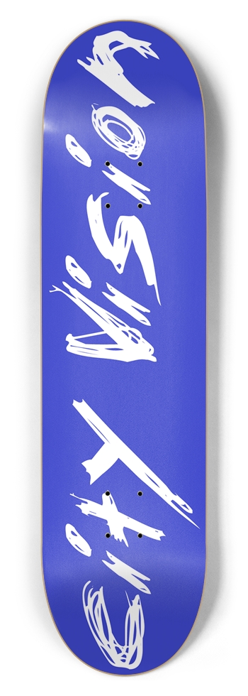 Blue and White Name 8.50 8-1/2 Skateboard Deck