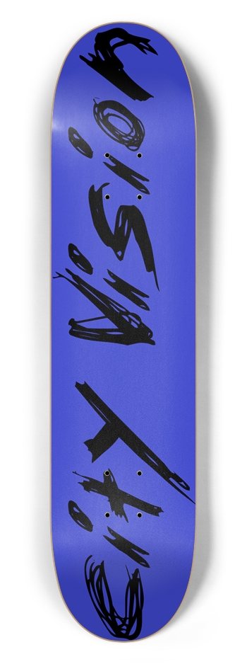 Blue and Black Name 7.50 7-1/2 Skateboard Deck