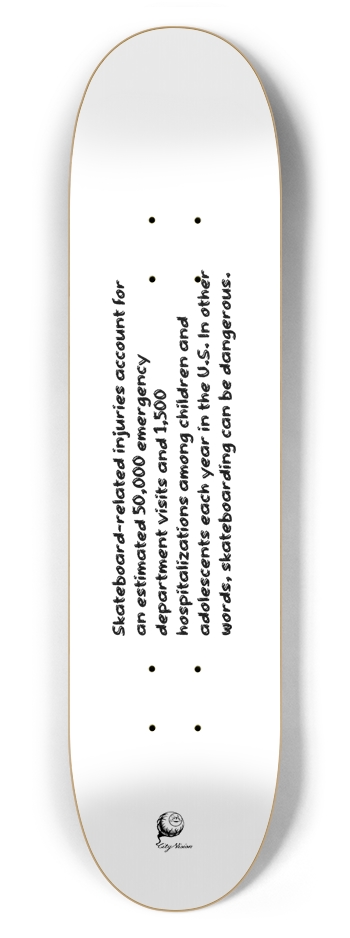 Dangerous White 7.62 7-5/8 Skateboard Deck