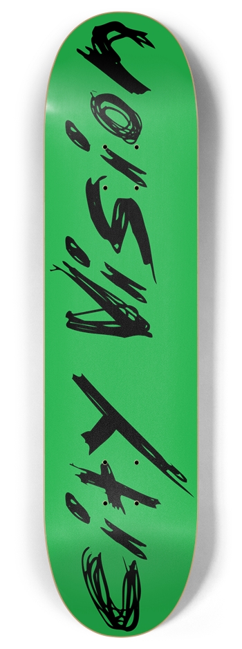 Green and Black Name 8.00 8 Inch Skateboard Deck