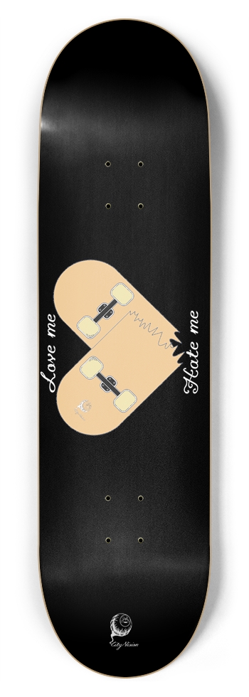 Love Hate Black 8.75 8-3/4 Inch Skateboard