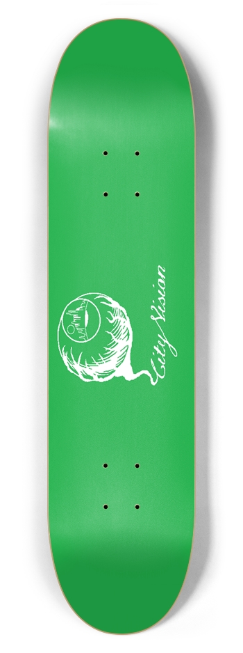 Green and White Logo 7.62 7-5/8 Skateboard Deck