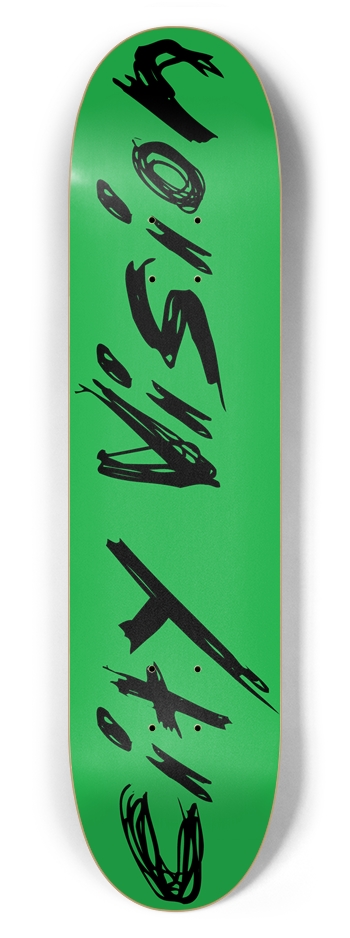 Green and Black Name 7.62 7-5/8 Skateboard Deck