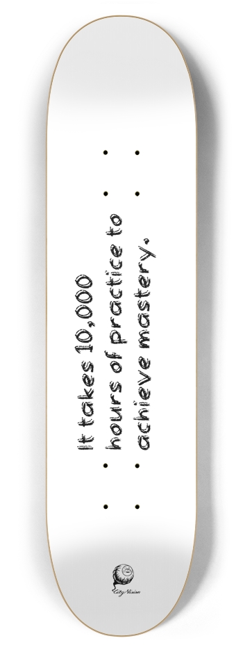 Mastery White 7.87 7-7/8 Skateboard Deck