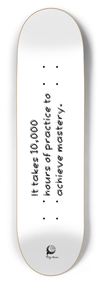 Mastery White 8.50 8-1/2 Skateboard Deck