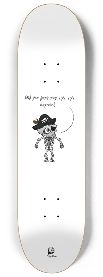 Eye Eye Captain White 8.25 8-1/4 Skateboard Deck