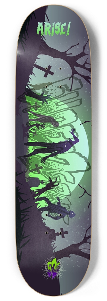 Arise Graveyard (Glow in the Dark) 9 Inch Skateboard