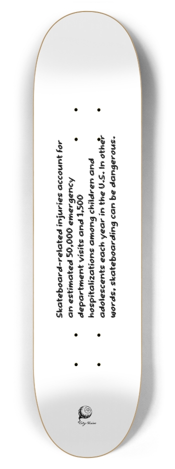Dangerous White 7.87 7-7/8 Skateboard Deck