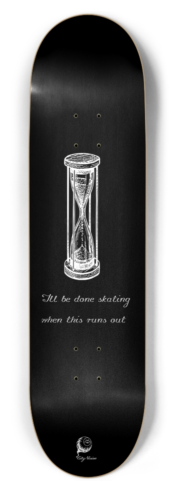 Hour Glass Black 8.50 8-1/2 Skateboard Deck