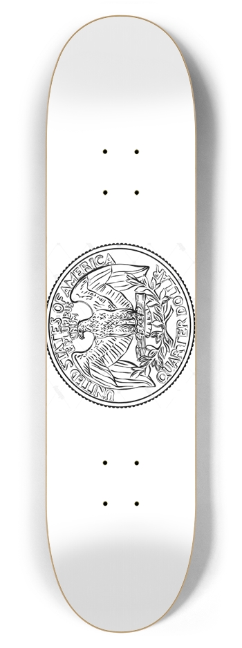 Coin Deck 7.87 7-7/8 Skateboard Deck