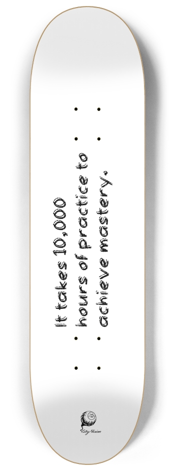 Mastery White 8.25 8-1/4 Skateboard Deck