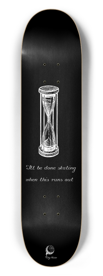 Hour Glass Black 7.50 7-1/2 Skateboard Deck