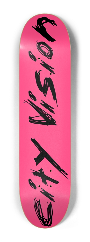 Hot Pink and Black Name Mini 7.25 7-1/4 Mini/Kid Skateboard