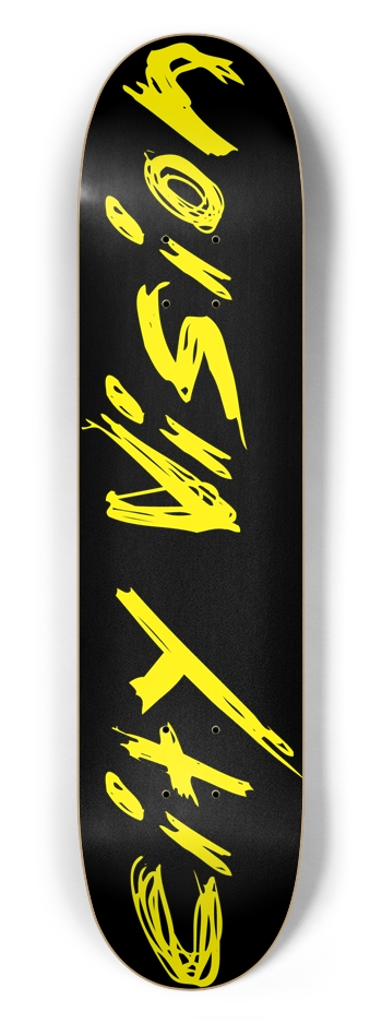 Black and Yellow Name 7.50 7-1/2 Skateboard Deck
