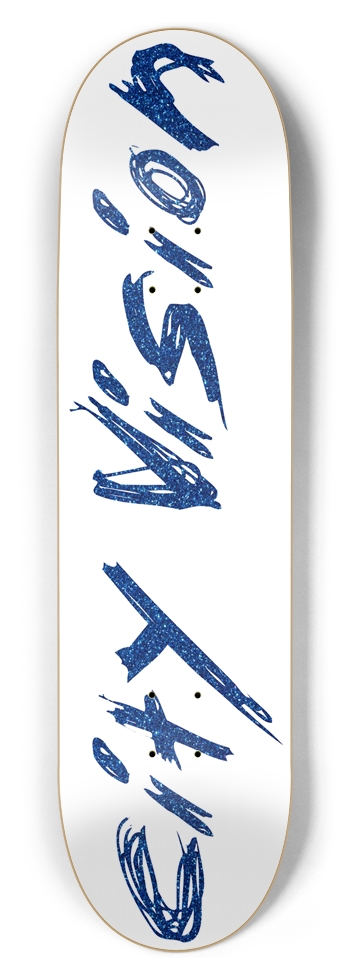 White and Blue Glitter Name 8.50