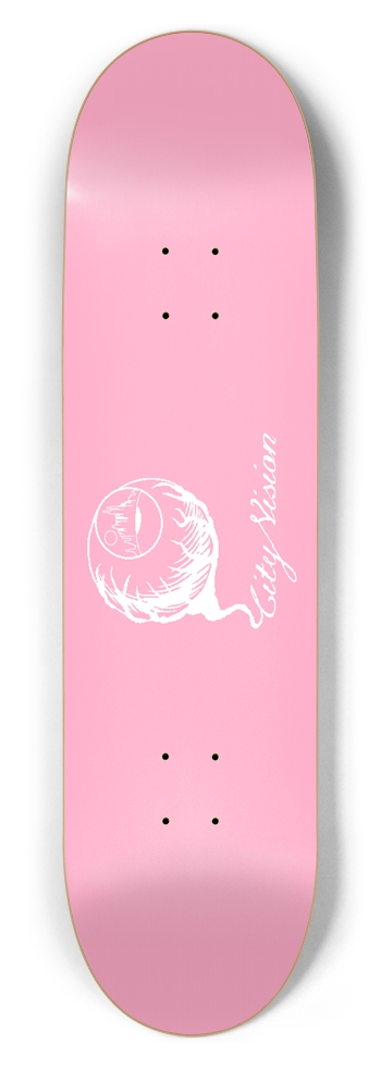 Pink and White Logo 8.50 8-1/2 Skateboard Deck