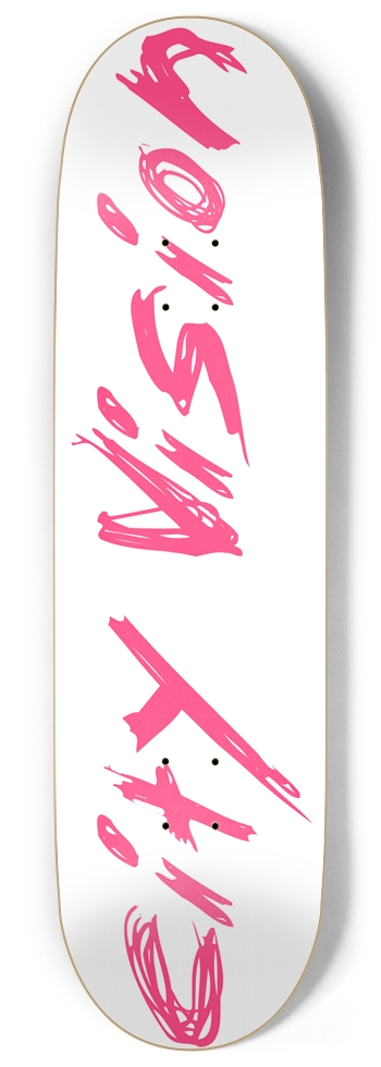 White and Hot Pink Name 9.00 9 Inch Skateboard