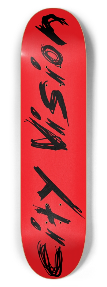 Red And Black Name 7.75 7-3/4 Skateboard Deck
