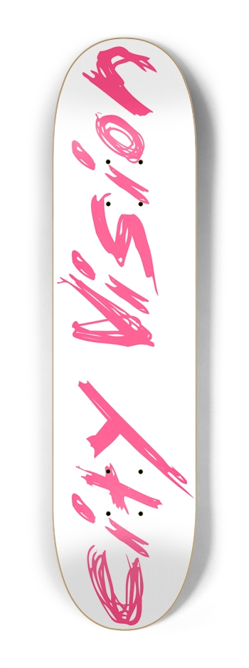 White and Hot Pink Name Mini 7.25