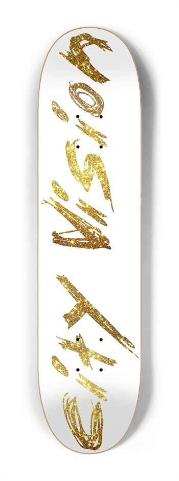 White and Gold Glitter Name Mini 7.25