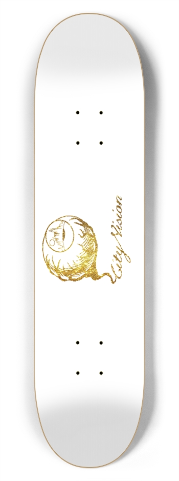 White and Gold Glitter Logo 7.75