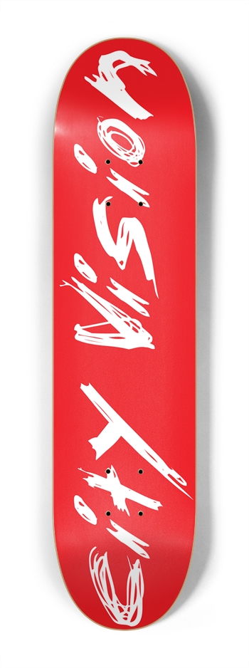 Red And White Name Mini 7.25 7-1/4 Mini/Kid Skateboard